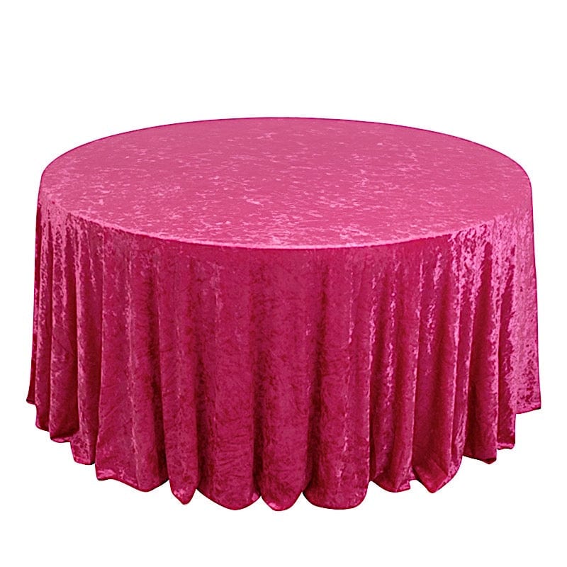 120 in Round Premium Velvet Tablecloth