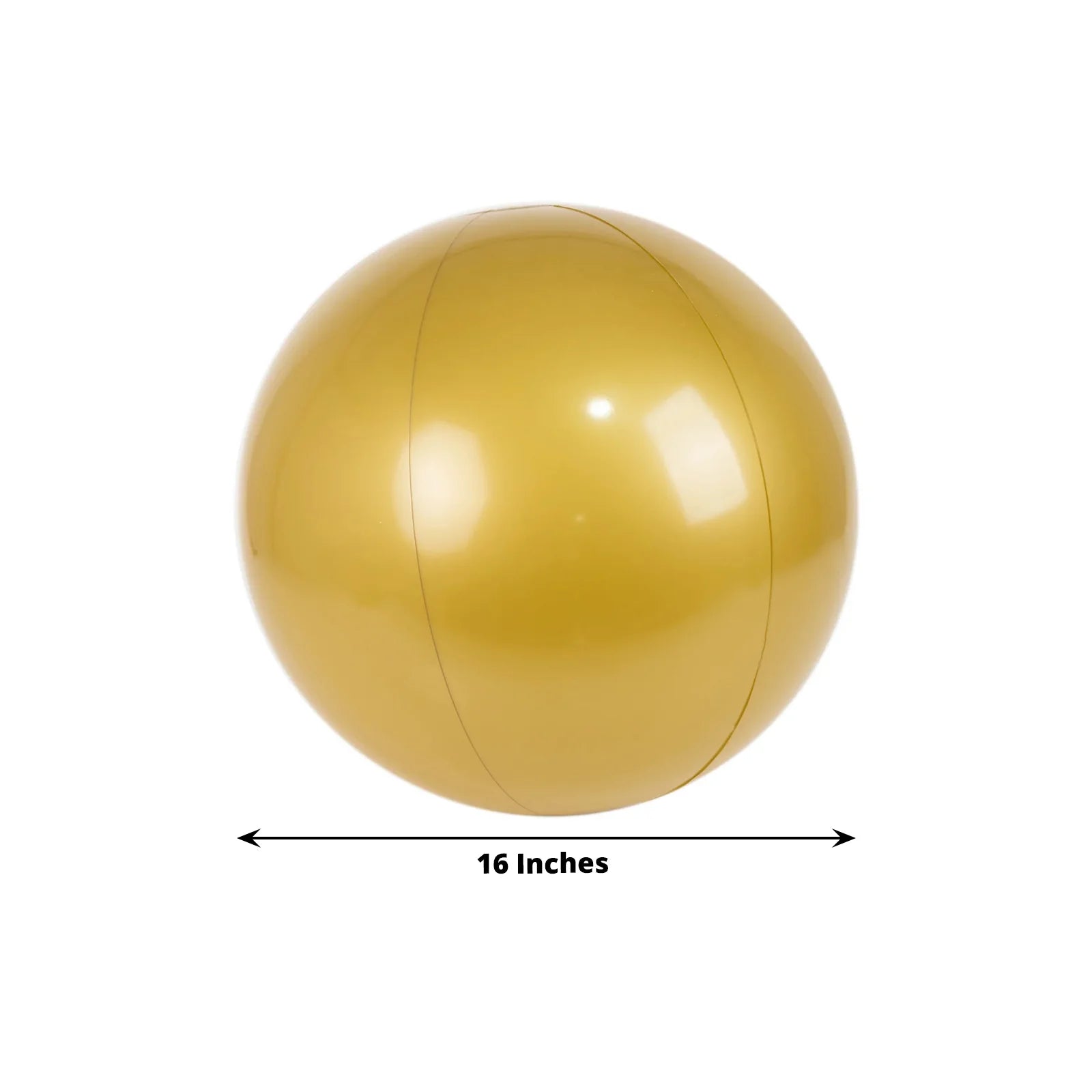 2 Gold Round Vinyl Inflatable Beach Balls