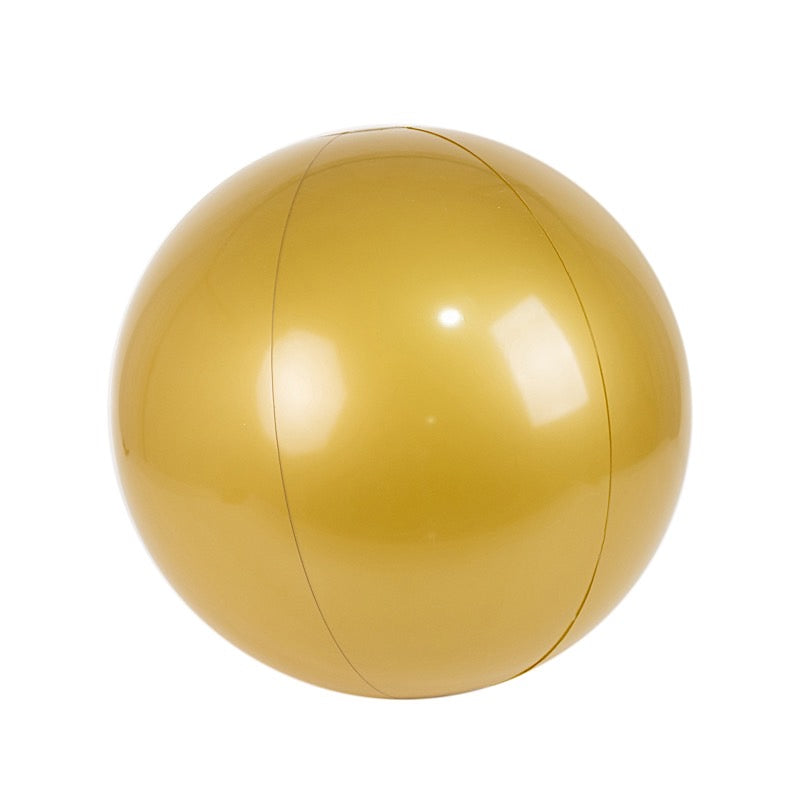 2 Gold Round Vinyl Inflatable Beach Balls