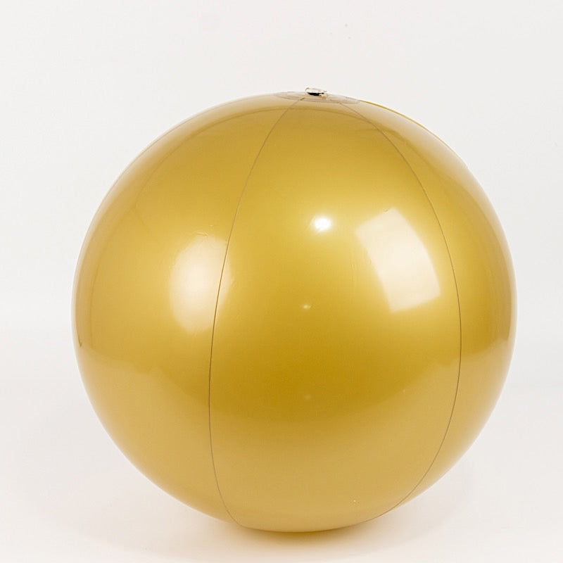 2 Gold Round Vinyl Inflatable Beach Balls