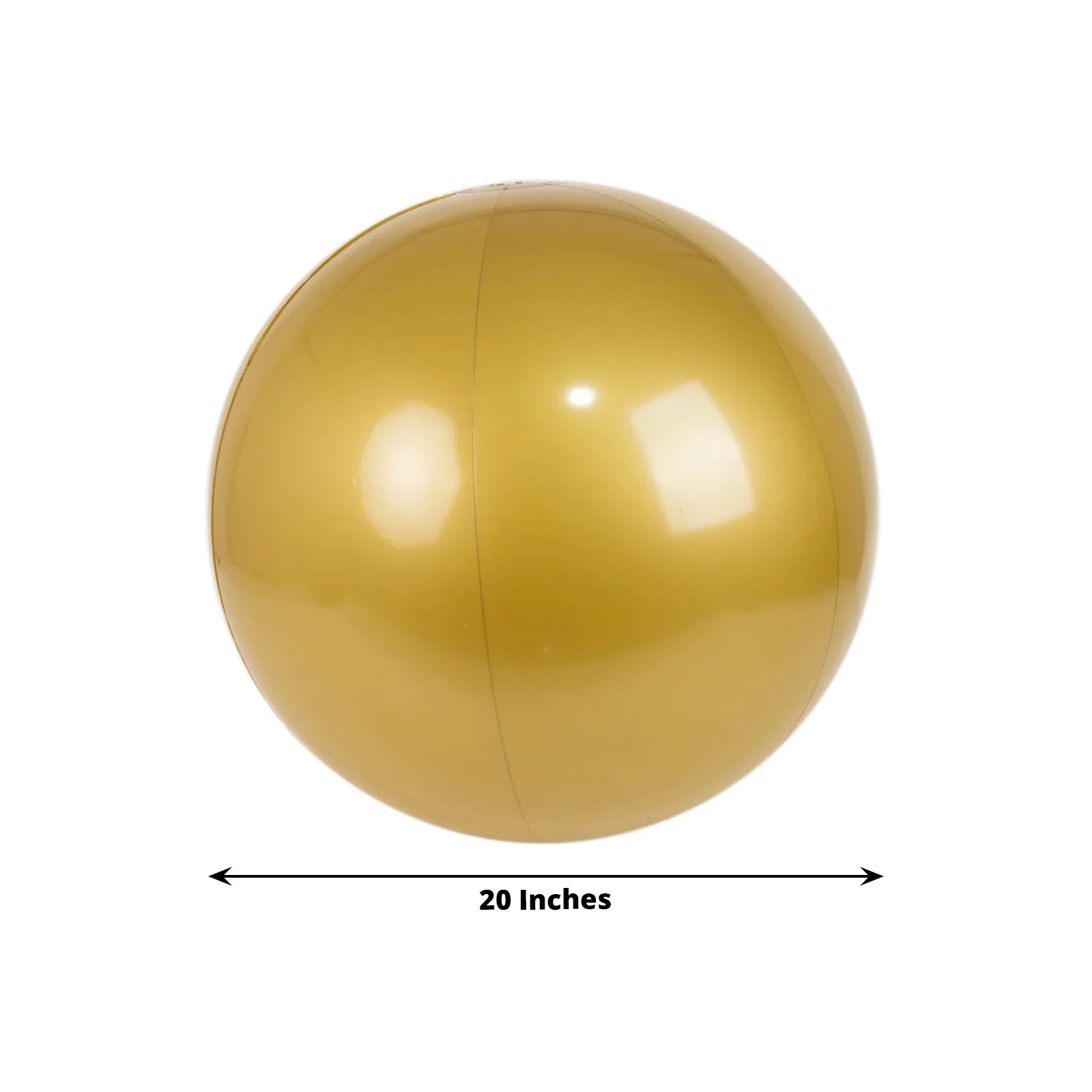 2 Gold Round Vinyl Inflatable Beach Balls