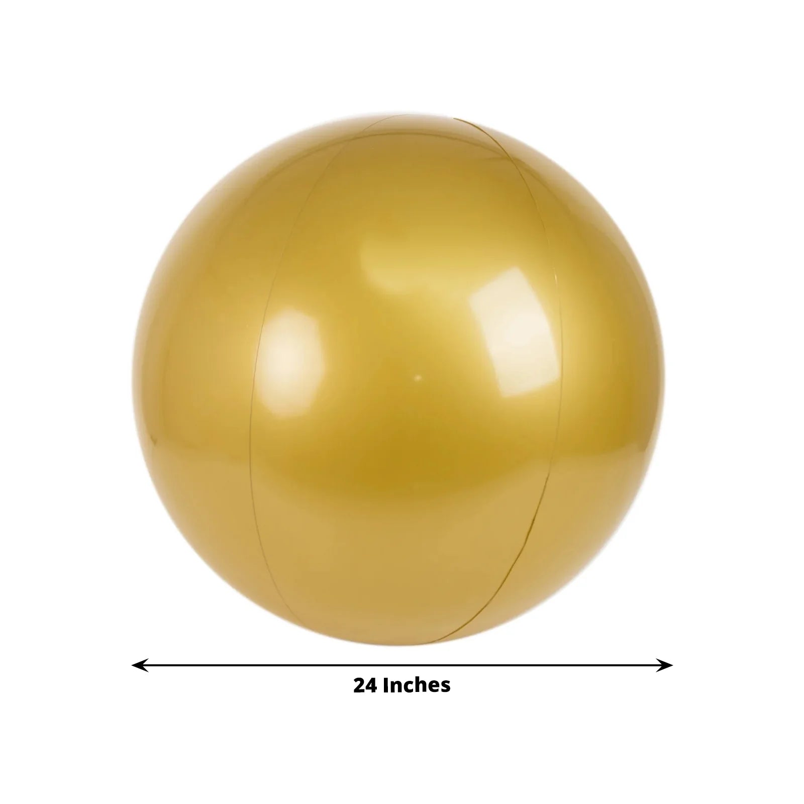 2 Gold Round Vinyl Inflatable Beach Balls