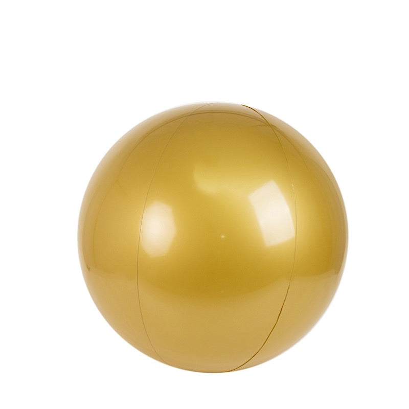 2 Gold Round Vinyl Inflatable Beach Balls