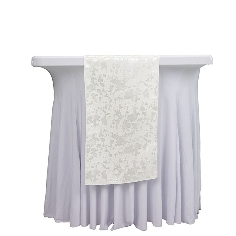 12x108 in Jacquard Table Runner Abstract Watercolor Pattern