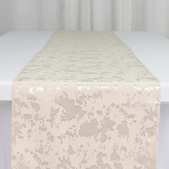 12x108 in Jacquard Table Runner Abstract Watercolor Pattern