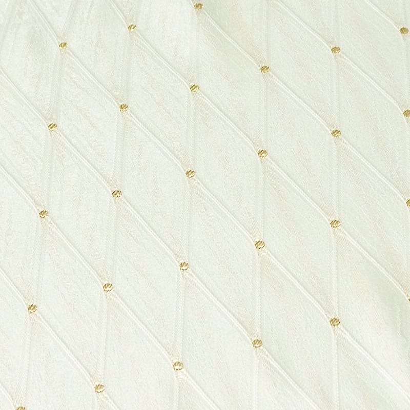 12x108 in Jacquard Table Runner Diamond Trellis with Gold Accent Dots