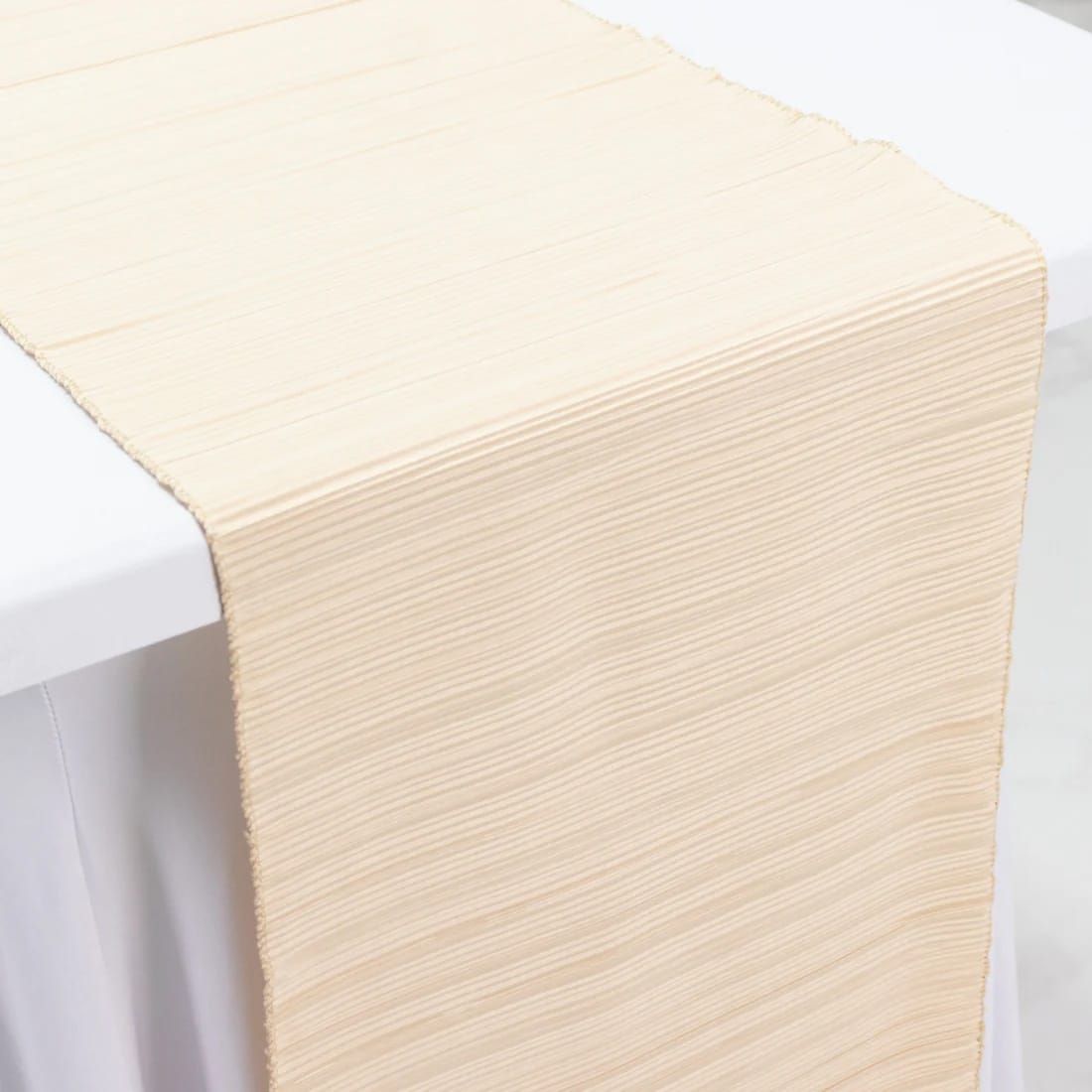 12x108 in Scuba Polyester Accordion Pleated Table Runner