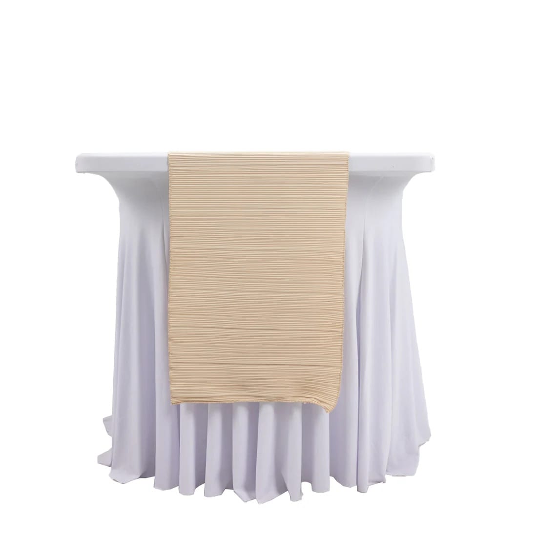 12x108 in Scuba Polyester Accordion Pleated Table Runner