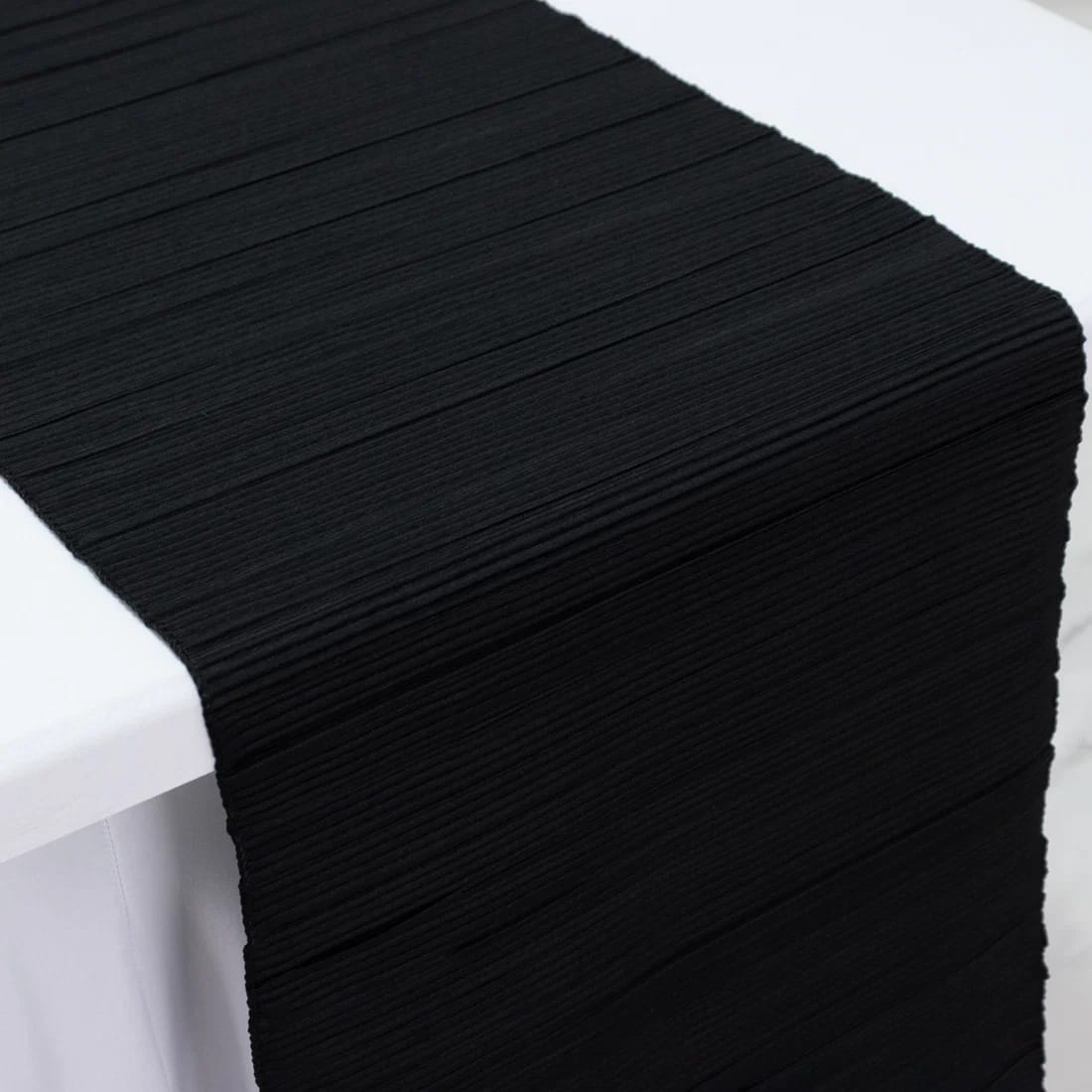 12x108 in Scuba Polyester Accordion Pleated Table Runner