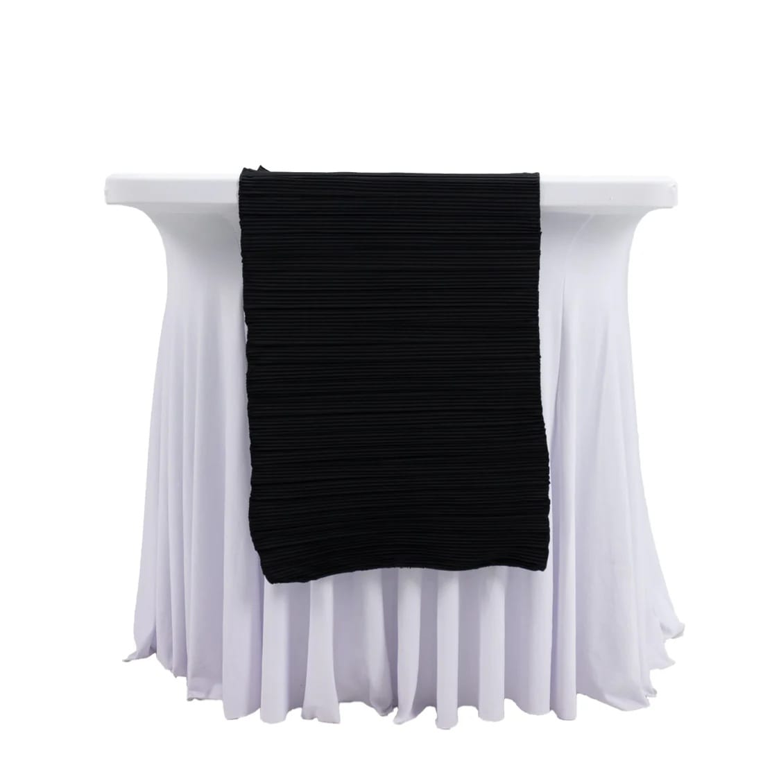 12x108 in Scuba Polyester Accordion Pleated Table Runner