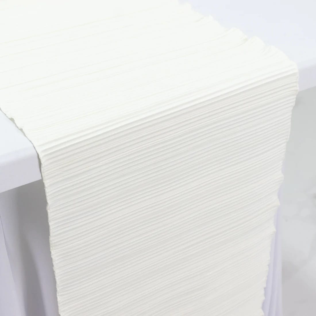 12x108 in Scuba Polyester Accordion Pleated Table Runner