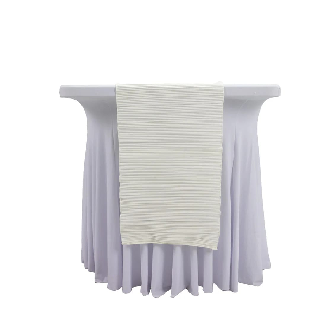 12x108 in Scuba Polyester Accordion Pleated Table Runner