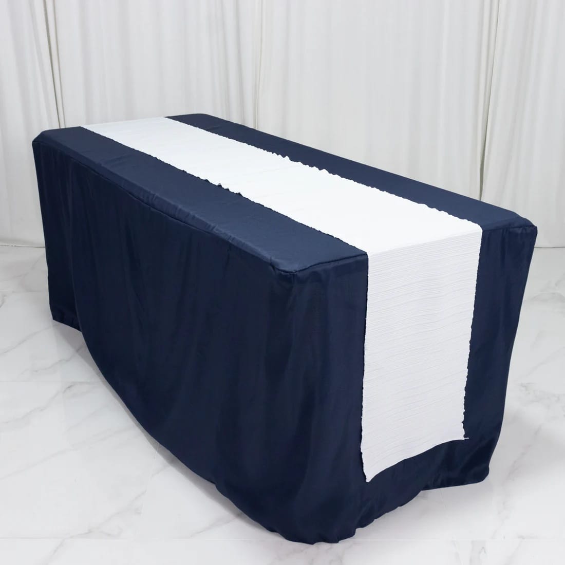 12x108 in Scuba Polyester Accordion Pleated Table Runner