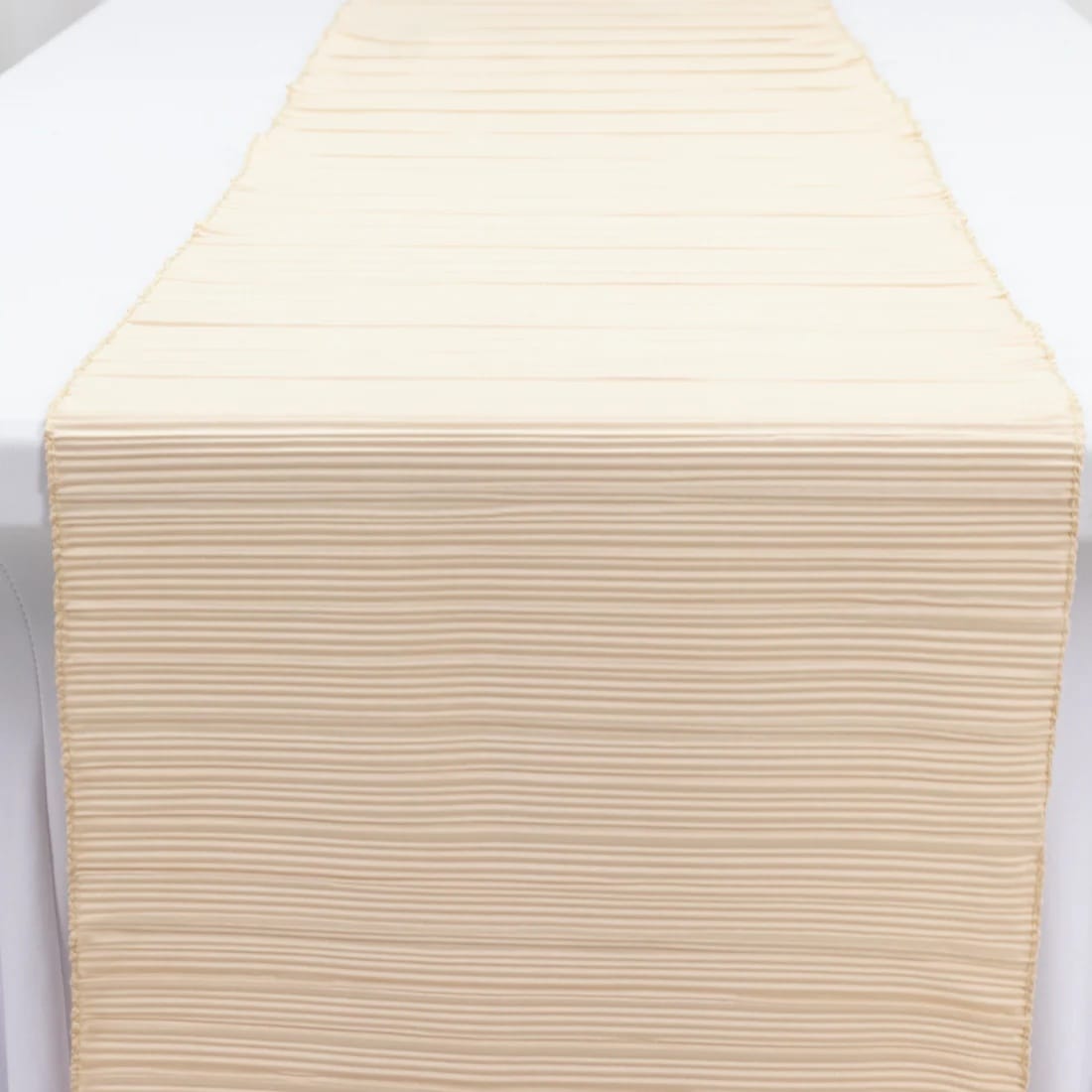 12x108 in Scuba Polyester Accordion Pleated Table Runner