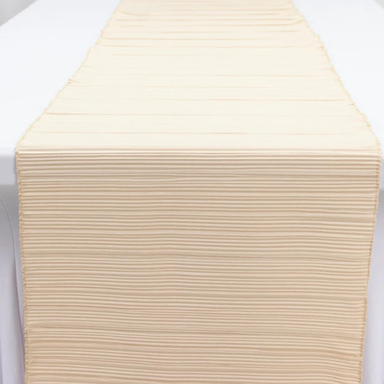 12x108 in Scuba Polyester Accordion Pleated Table Runner