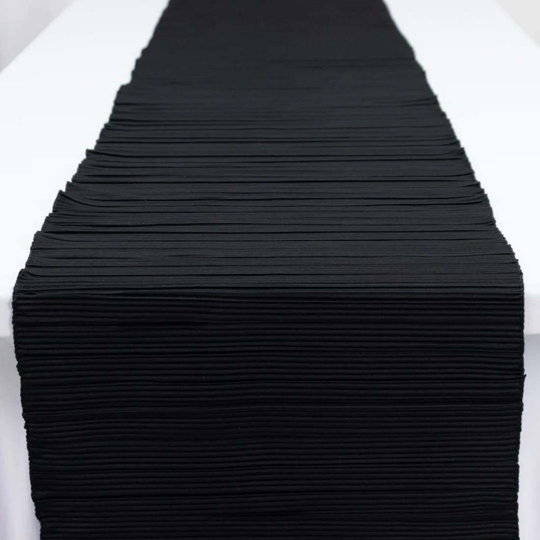 12x108 in Scuba Polyester Accordion Pleated Table Runner