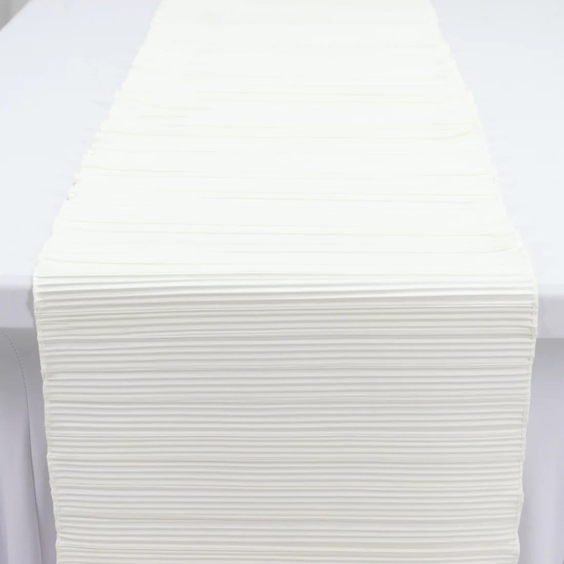 12x108 in Scuba Polyester Accordion Pleated Table Runner