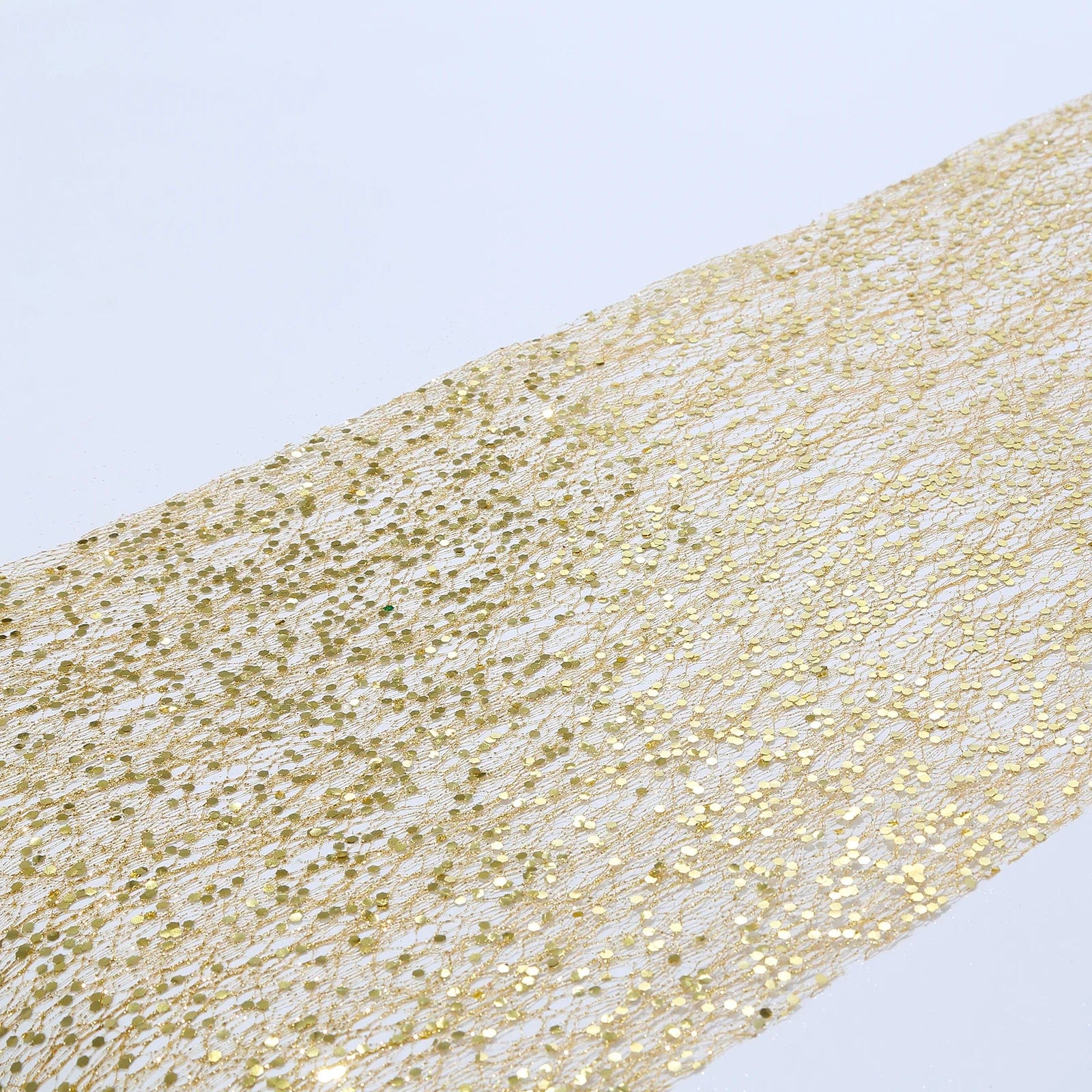 11x108 in Metallic Sequin Mesh Polyester Table Runner