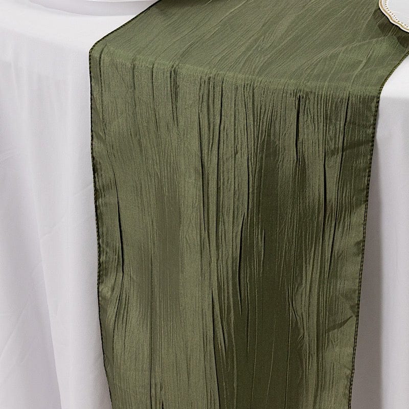 12x108 in Crinkled Accordion Taffeta Table Runner