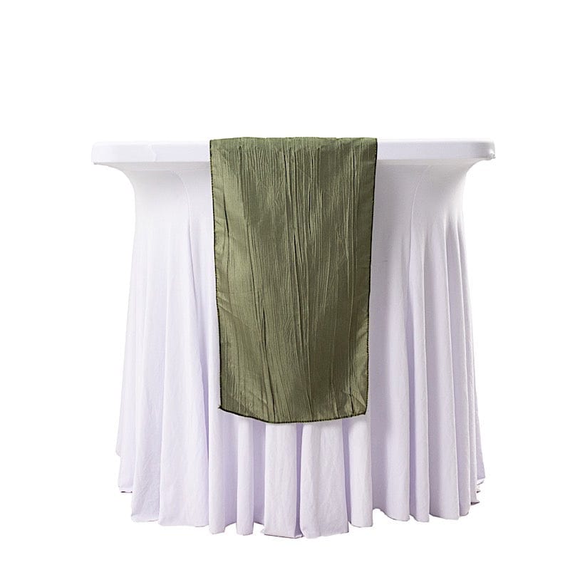 12x108 in Crinkled Accordion Taffeta Table Runner