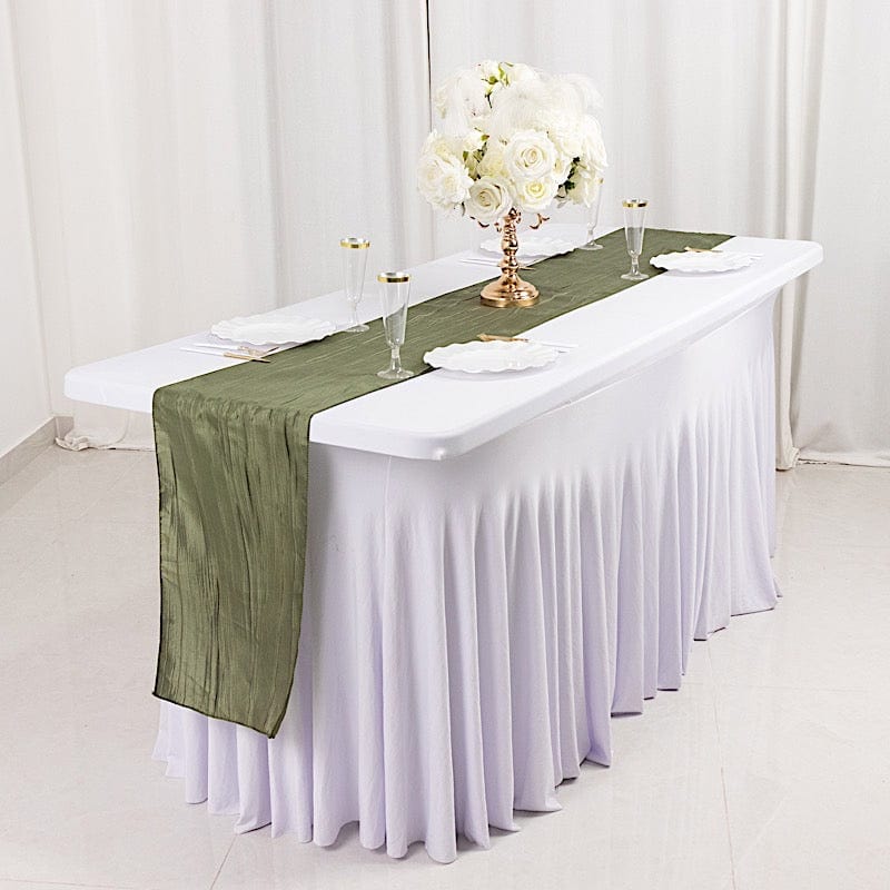 12x108 in Crinkled Accordion Taffeta Table Runner