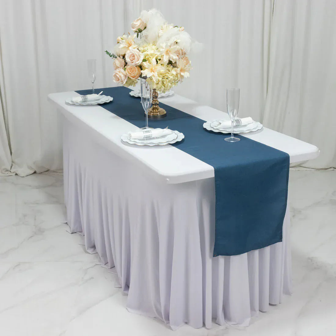 12x108 in Polyester Table Top Runner Wedding Party Linens