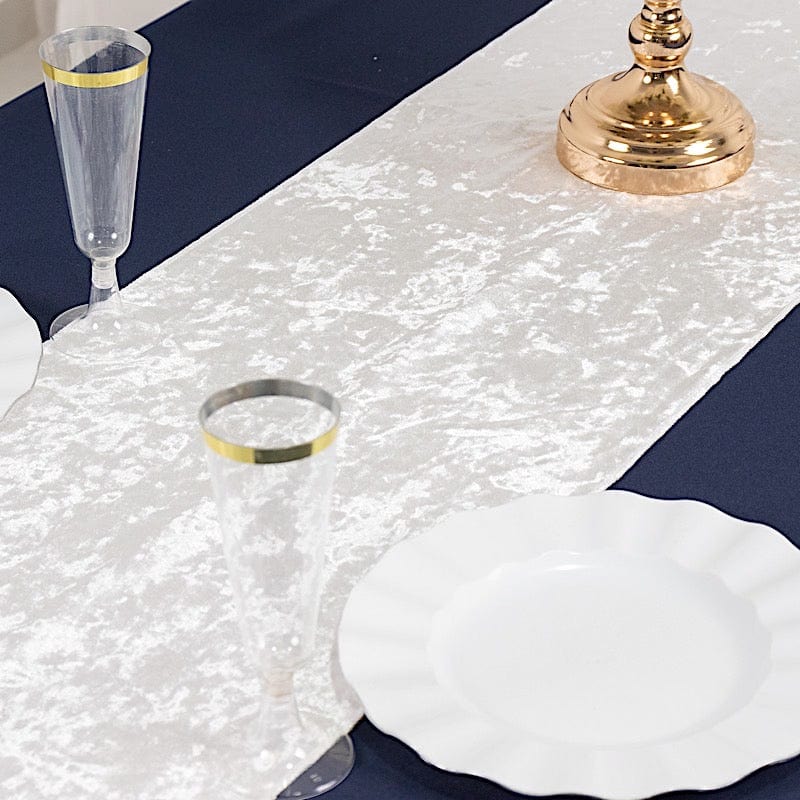 12x108 in Premium Crushed Velvet Table Runner