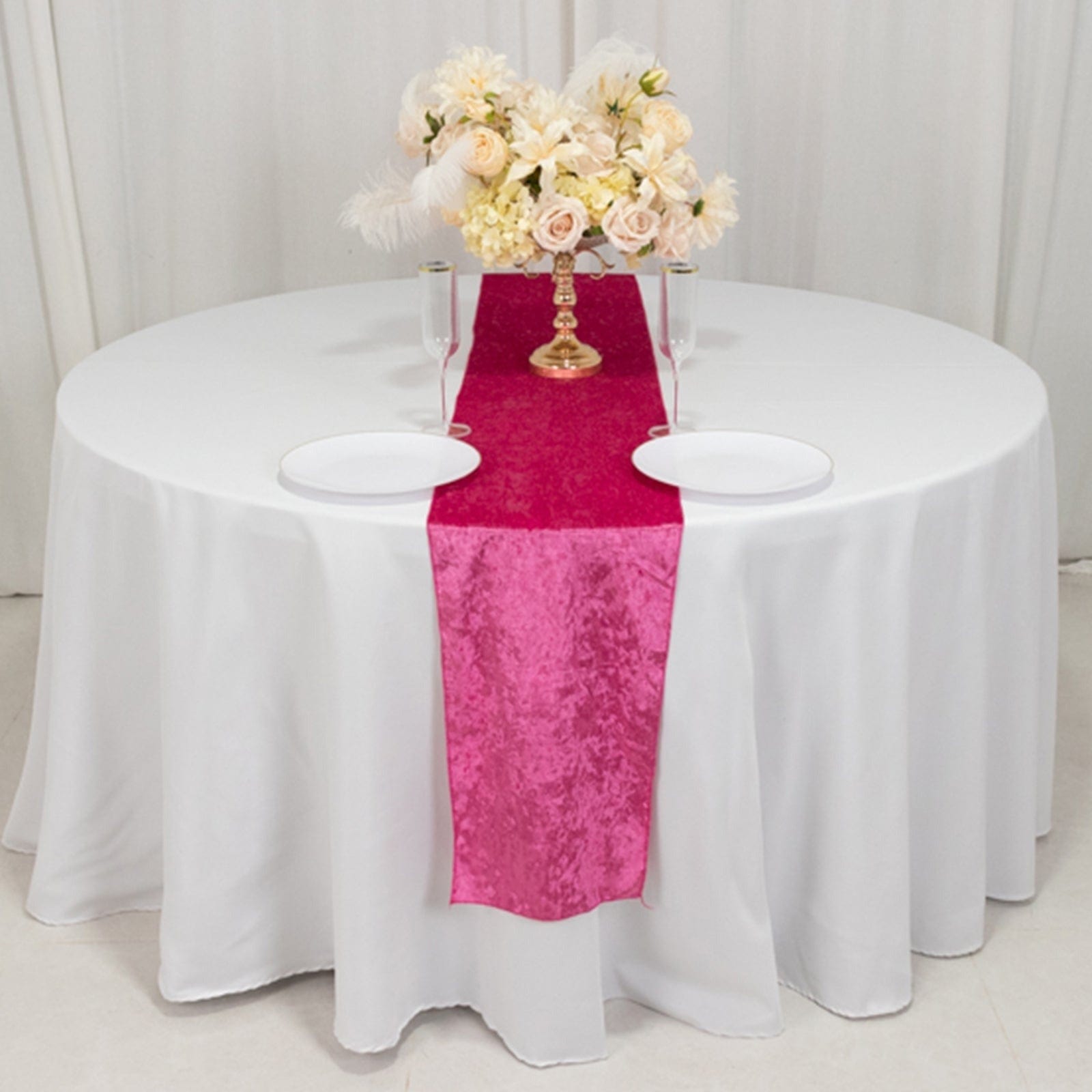 12x108 in Premium Crushed Velvet Table Runner