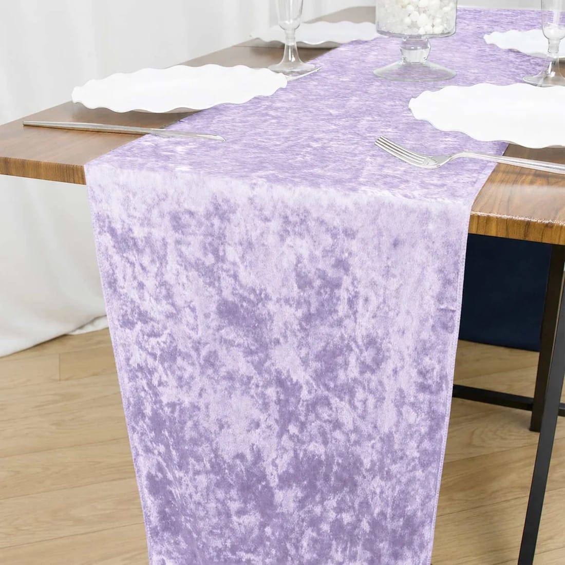 12x108 in Premium Crushed Velvet Table Runner