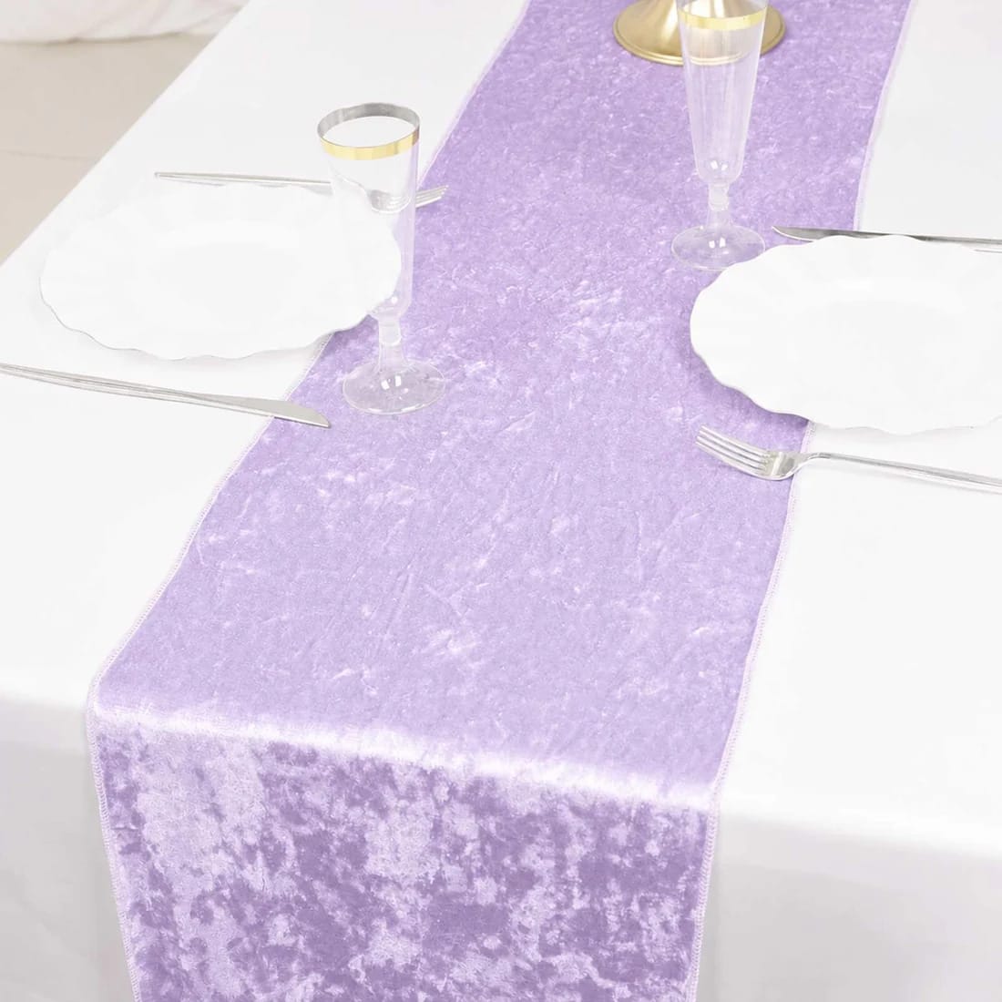 12x108 in Premium Crushed Velvet Table Runner