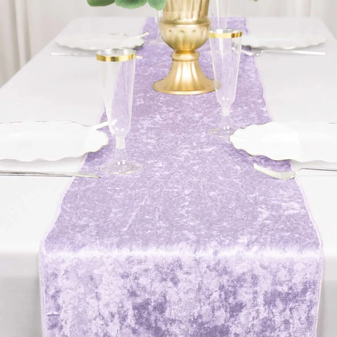 12x108 in Premium Crushed Velvet Table Runner