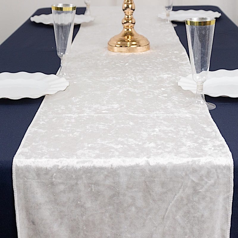 12x108 in Premium Crushed Velvet Table Runner