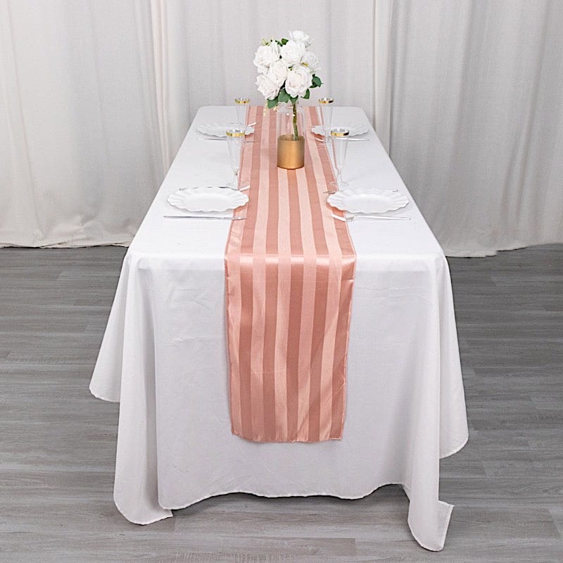 Dusty Rose Satin Table Runner - 12x108 inches