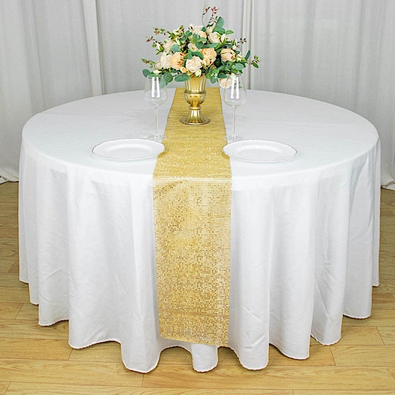 10x108 in Faux Diamond Rhinestones Plastic Table Runner