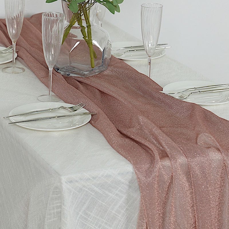 27x120 in Glitter Gauze Table Runner