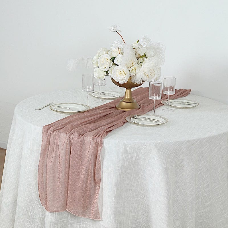 27x120 in Glitter Gauze Table Runner