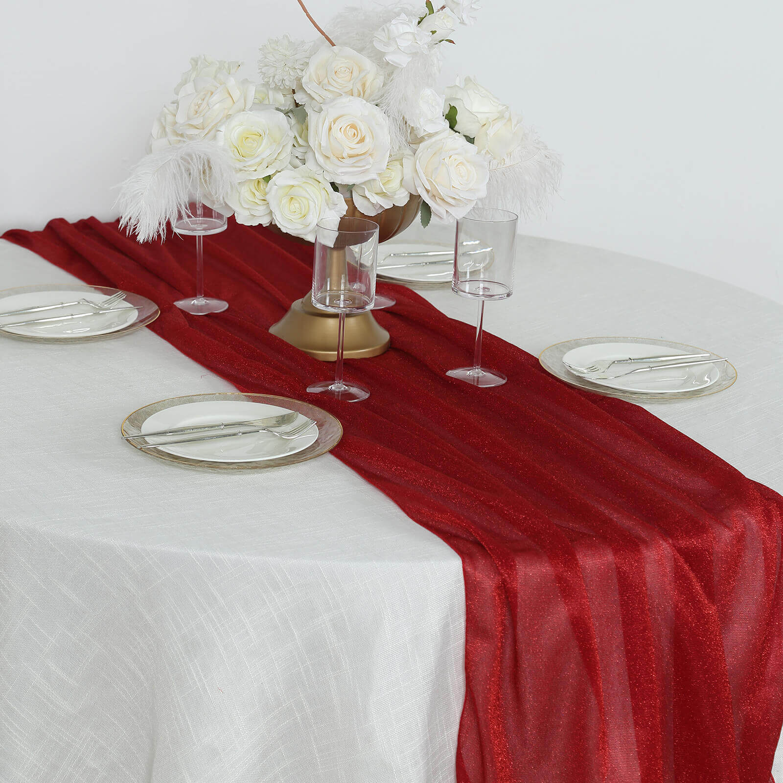 27x120 in Glitter Gauze Table Runner