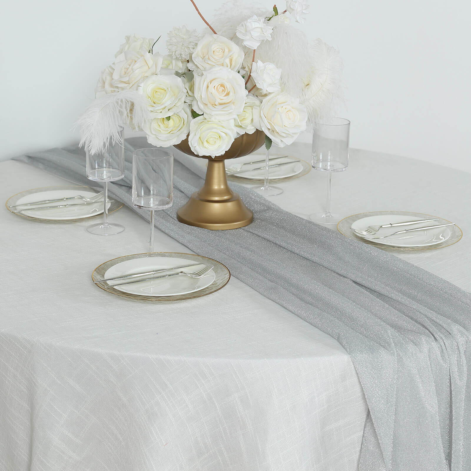 27x120 in Glitter Gauze Table Runner