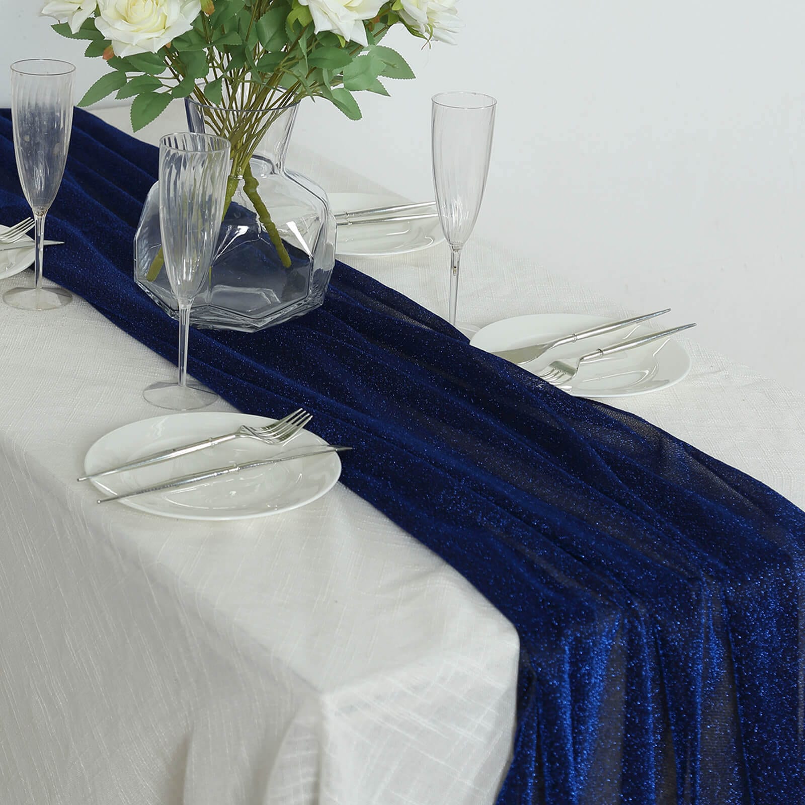 27x120 in Glitter Gauze Table Runner