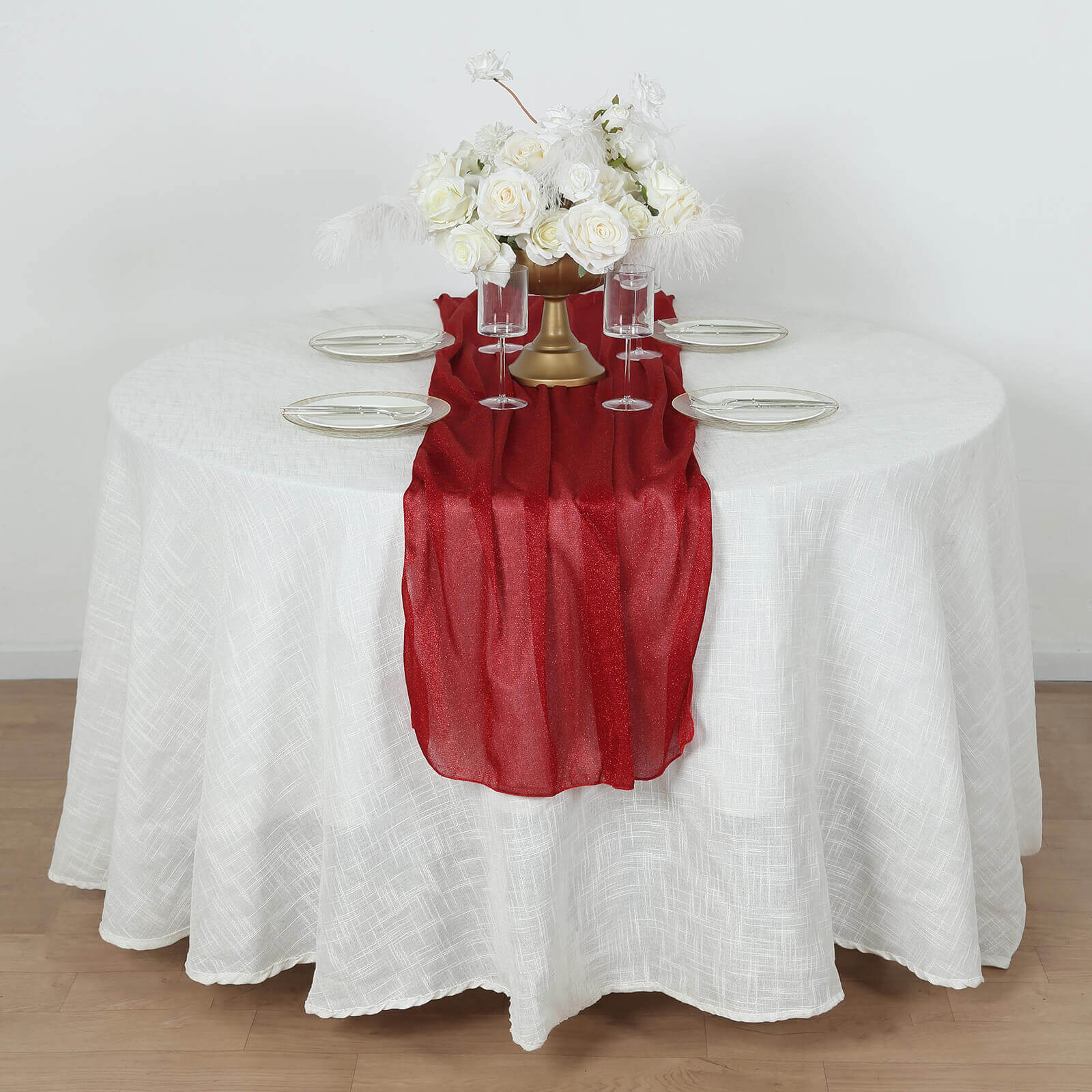 27x120 in Glitter Gauze Table Runner