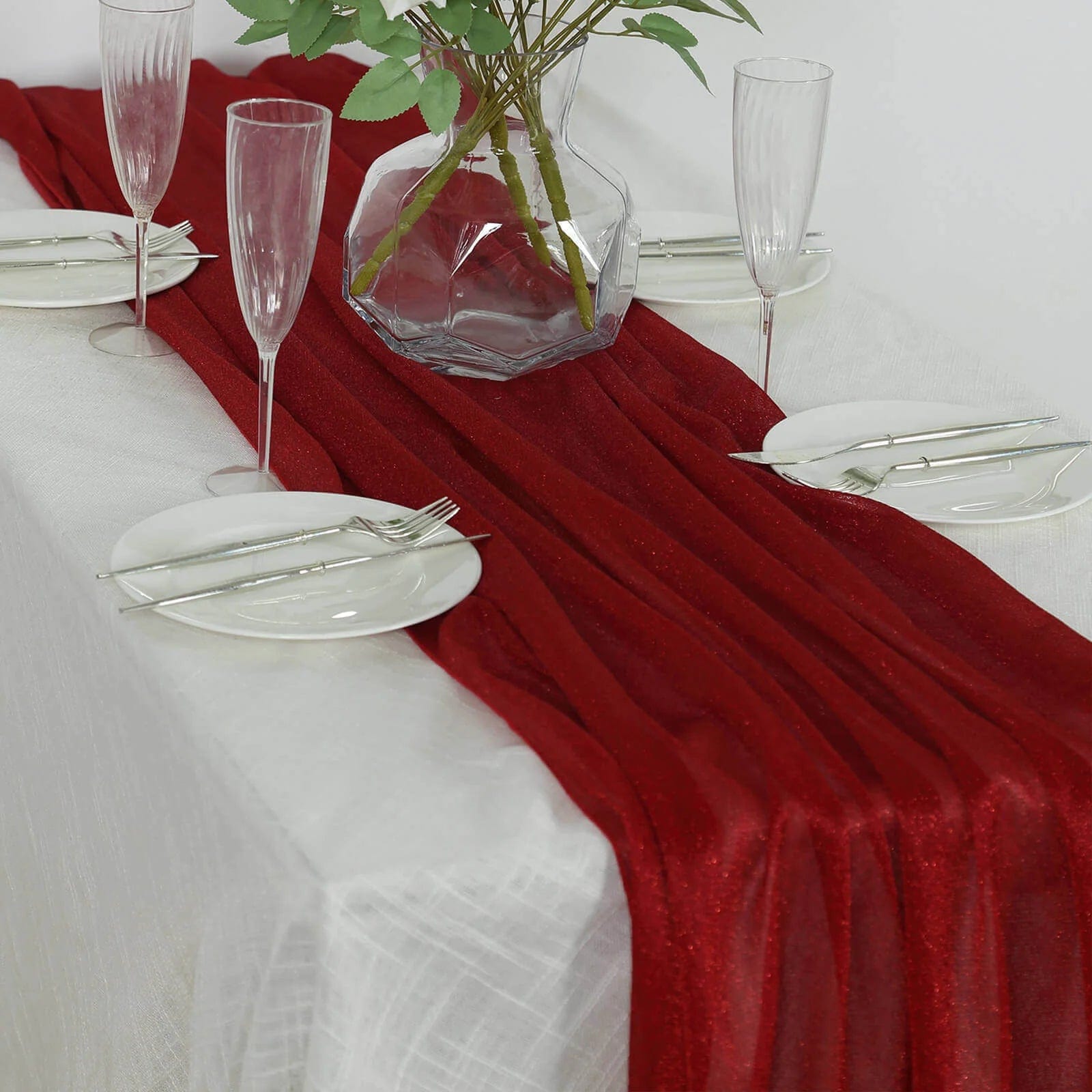 27x120 in Glitter Gauze Table Runner