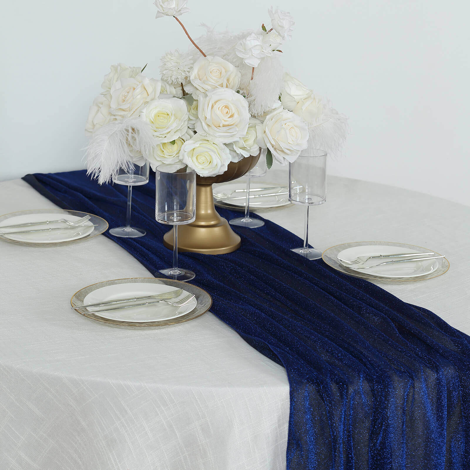 27x120 in Glitter Gauze Table Runner