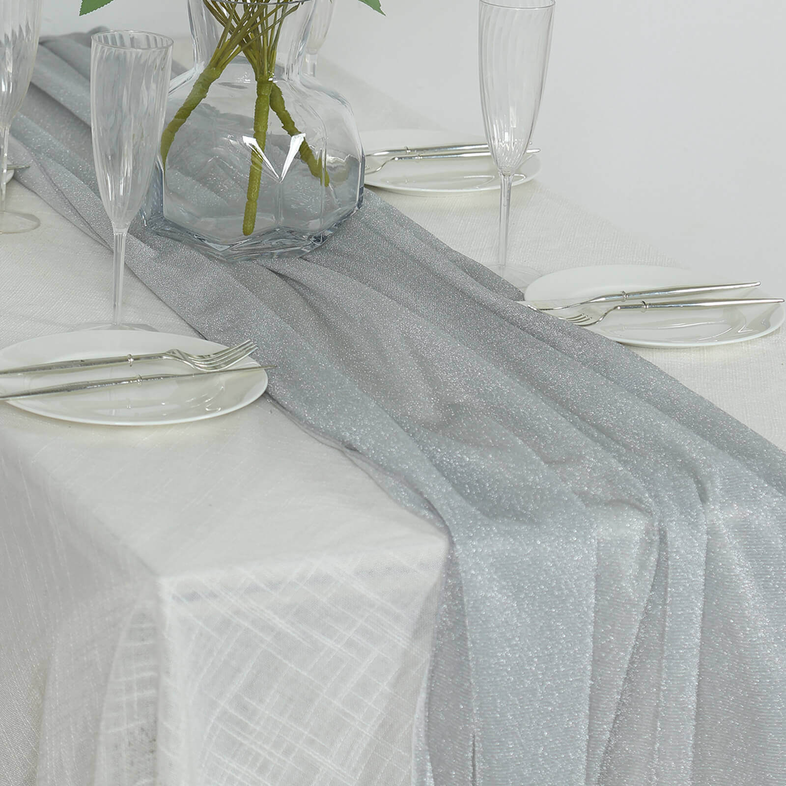 27x120 in Glitter Gauze Table Runner