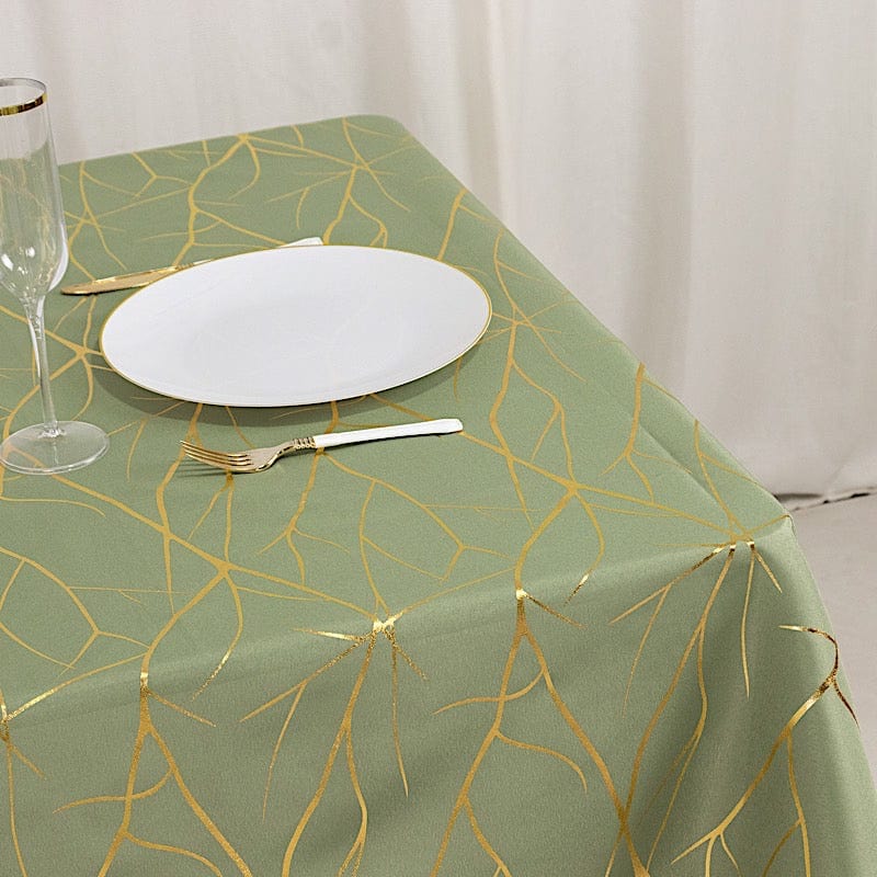 54x54 in Metallic Geometric Design Square Polyester Table Overlay