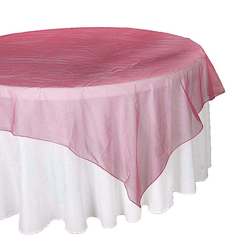 60 inch Square Organza Table Overlay