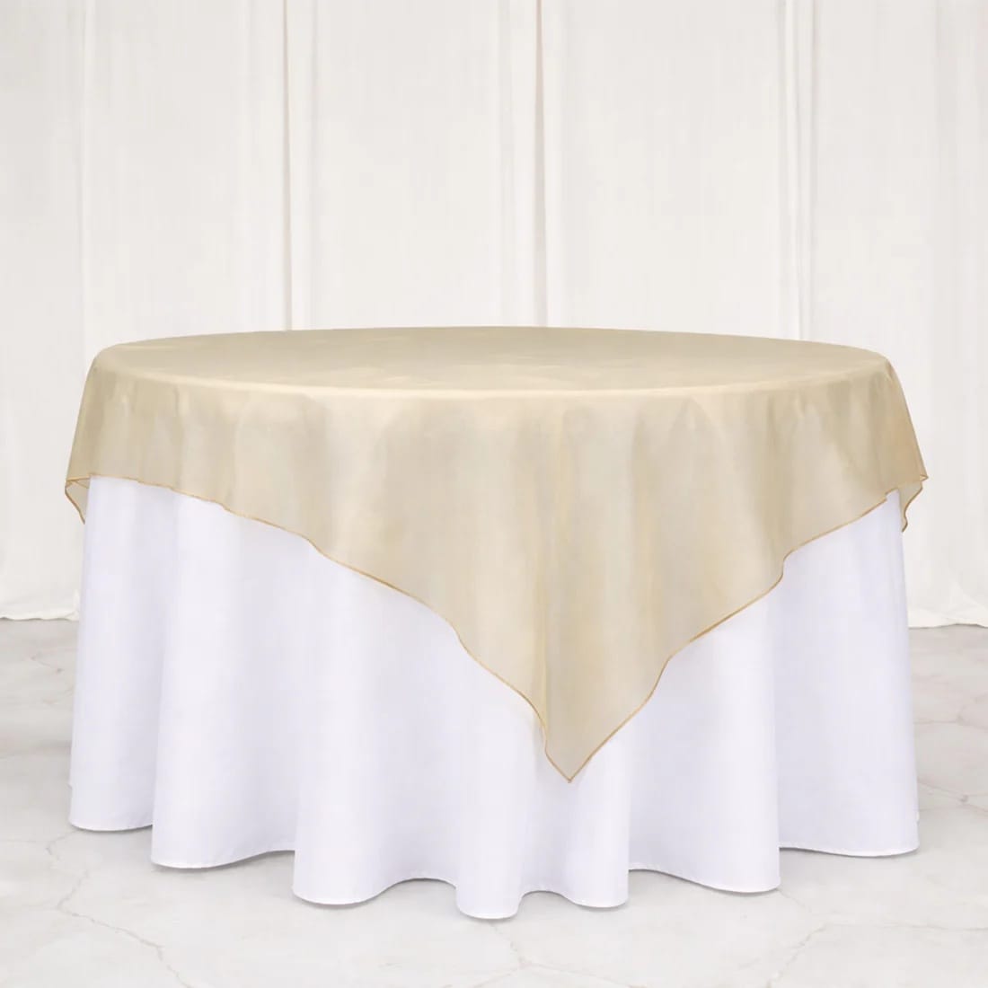 10 Sheer 72 x 72 in Organza Table Overlay