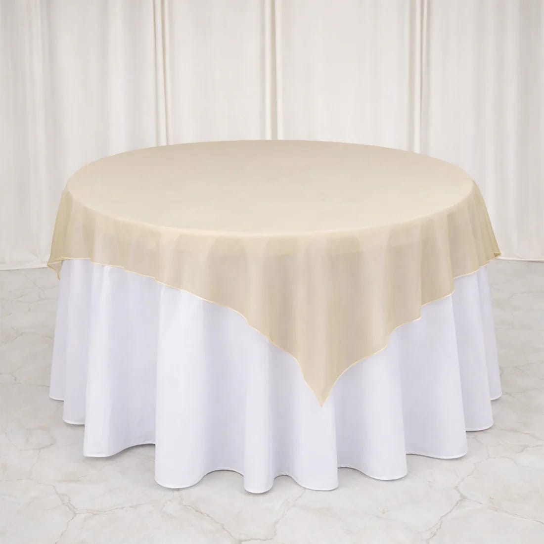 10 Sheer 72 x 72 in Organza Table Overlay