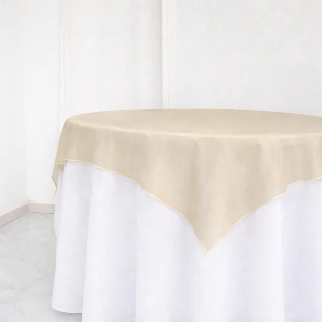 10 Sheer 72 x 72 in Organza Table Overlay