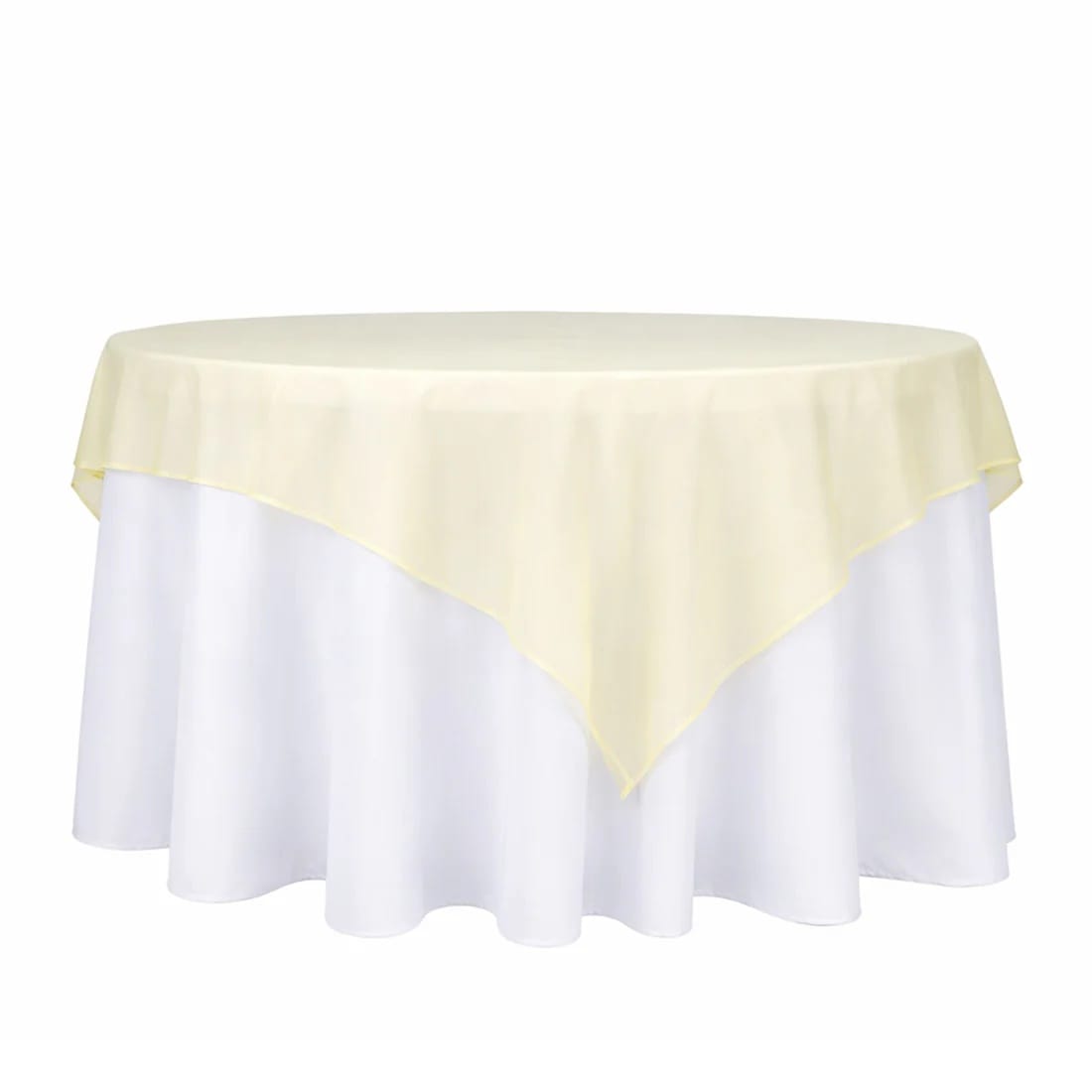10 Sheer 72 x 72 in Organza Table Overlay