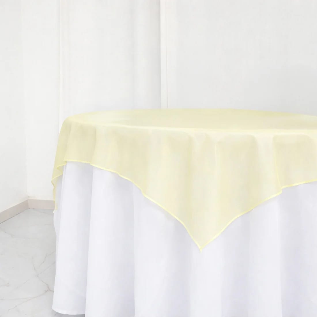 10 Sheer 72 x 72 in Organza Table Overlay